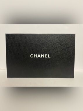 CHANEL empty shoe storage Box black with White Logo